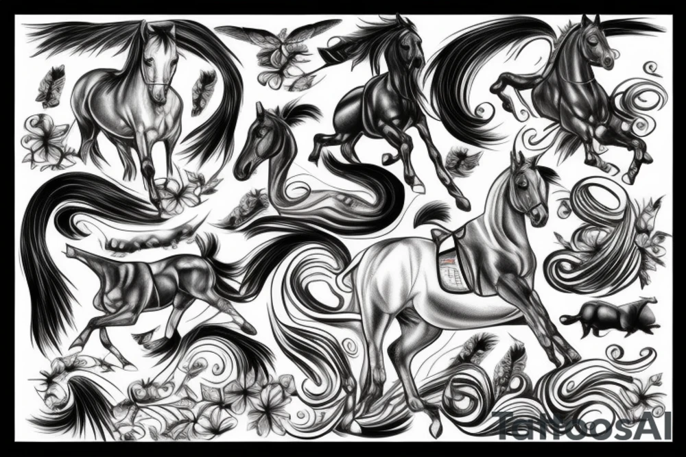 Racing horse tattoo idea