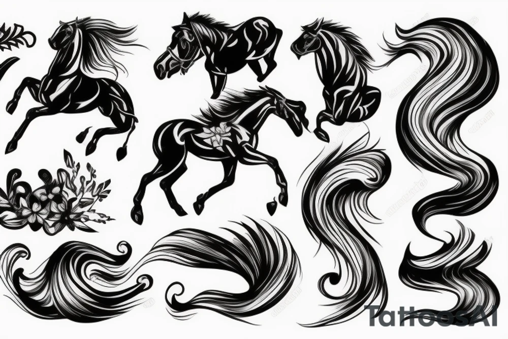 Racing horse tattoo idea