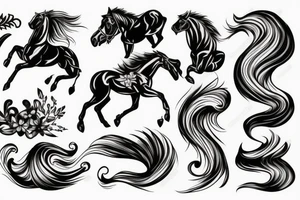 Racing horse tattoo idea