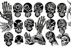 Skeleton hand tattoo idea