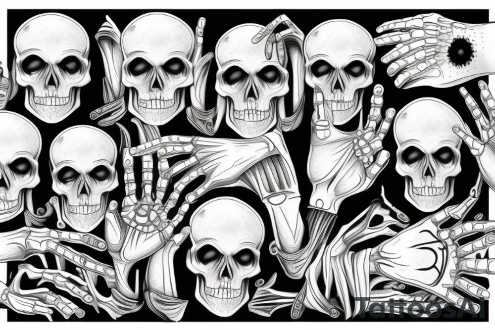 Skeleton hand tattoo idea