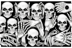 Skeleton hand tattoo idea