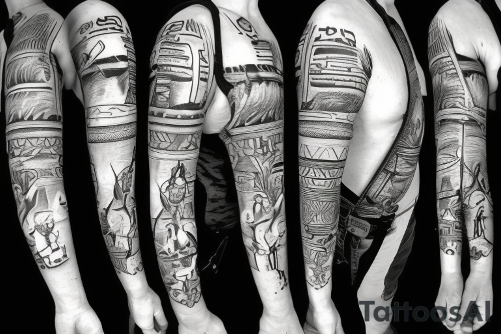 Totem pole with an israeli soldier tattoo idea