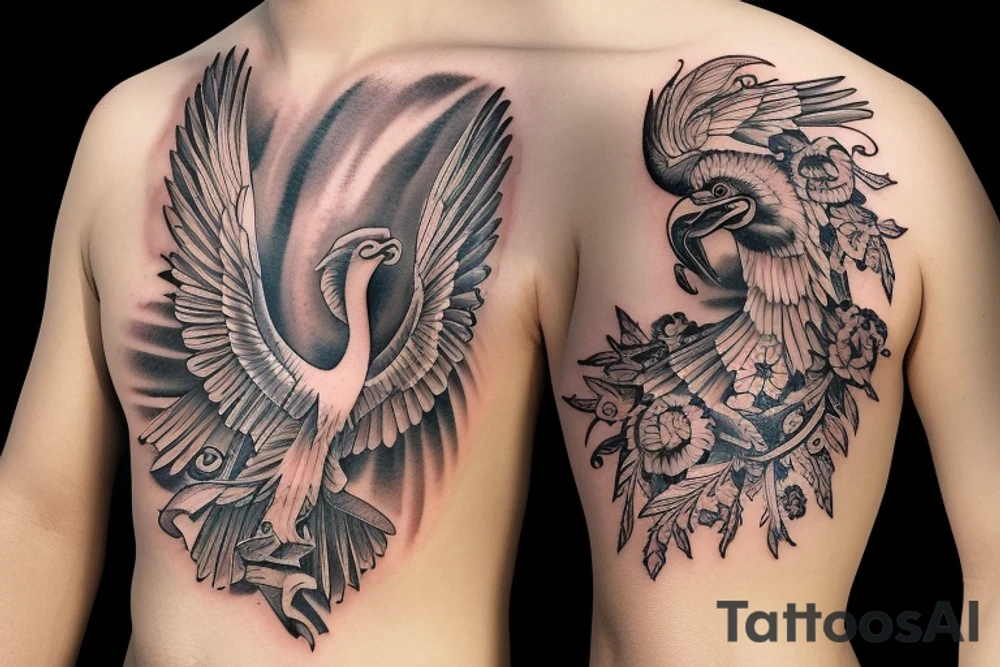 Roman double eagle tattoo idea