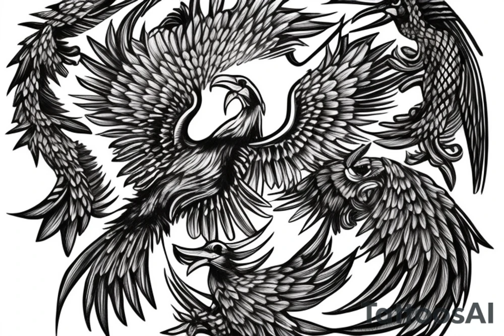 Roman double headed eagle tattoo idea