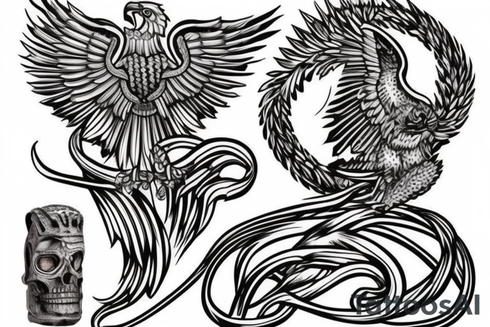 Roman double headed eagle tattoo idea