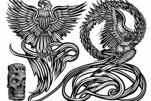 Roman double headed eagle tattoo idea