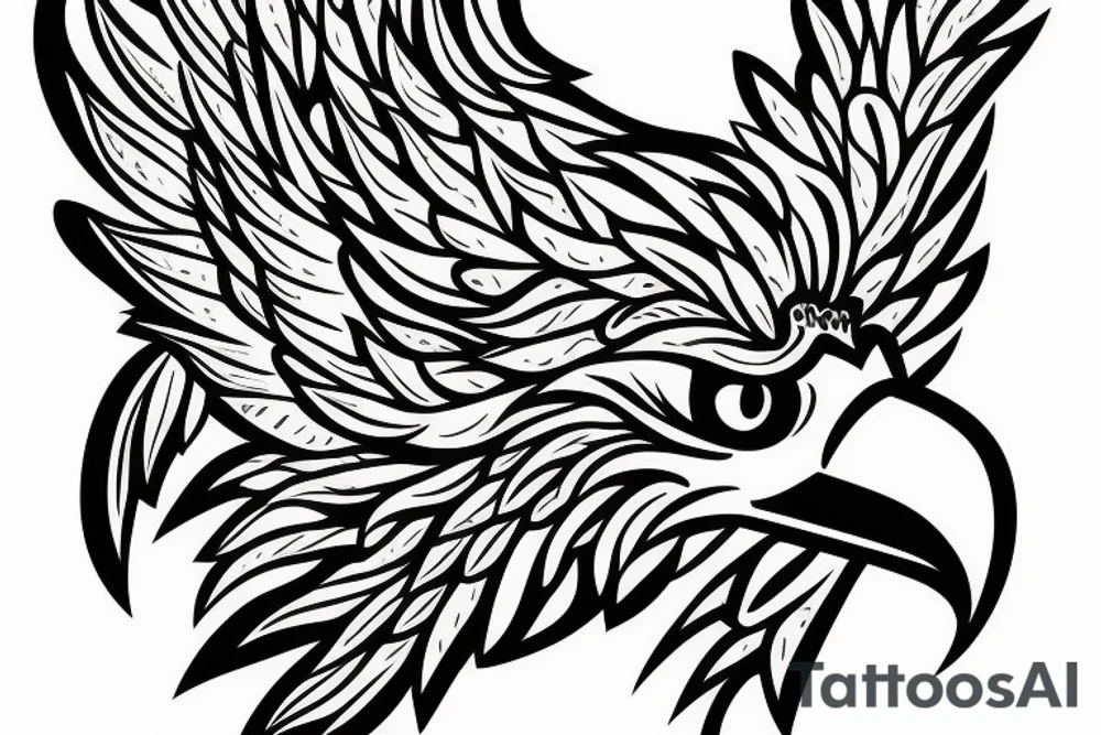 Eagle with a crown tattoo idea