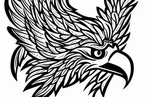 Eagle with a crown tattoo idea