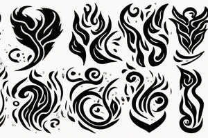 flame with heart tattoo idea