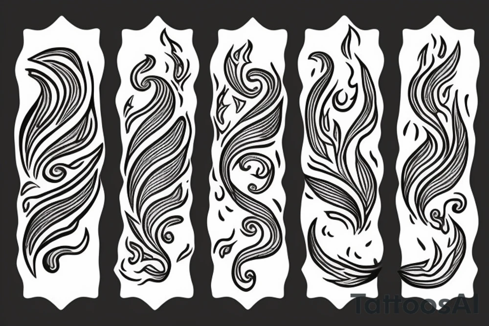 flame with heart tattoo idea