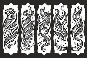 flame with heart tattoo idea