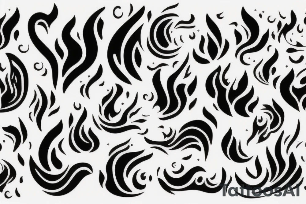 flame with heart tattoo idea