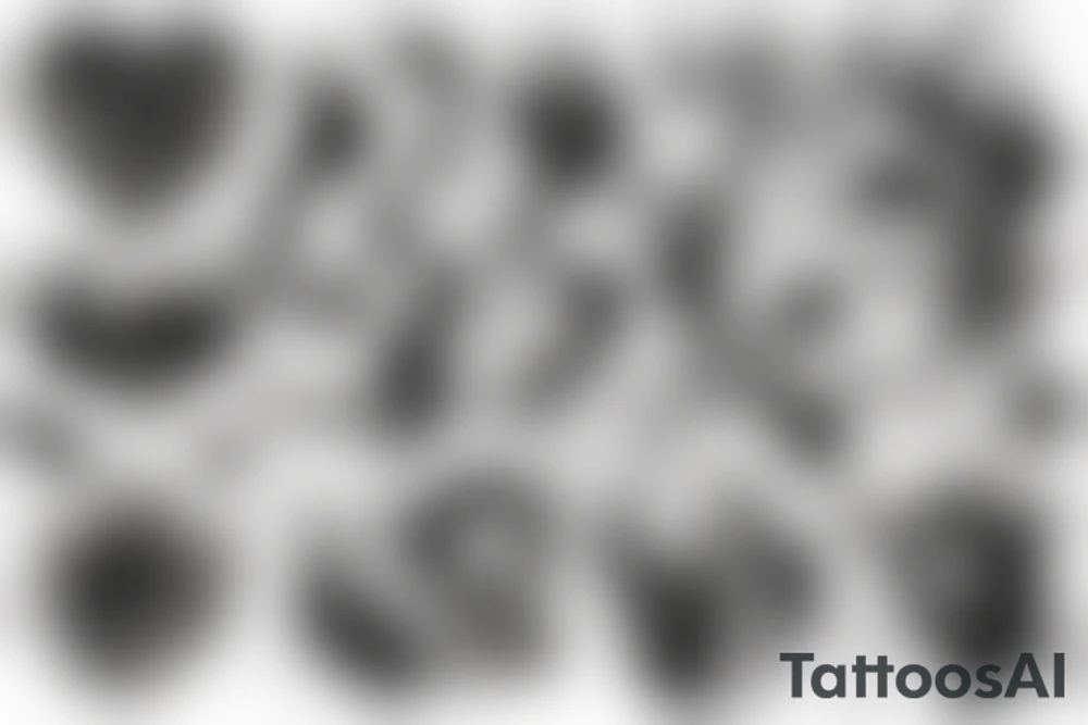flame with heart tattoo idea