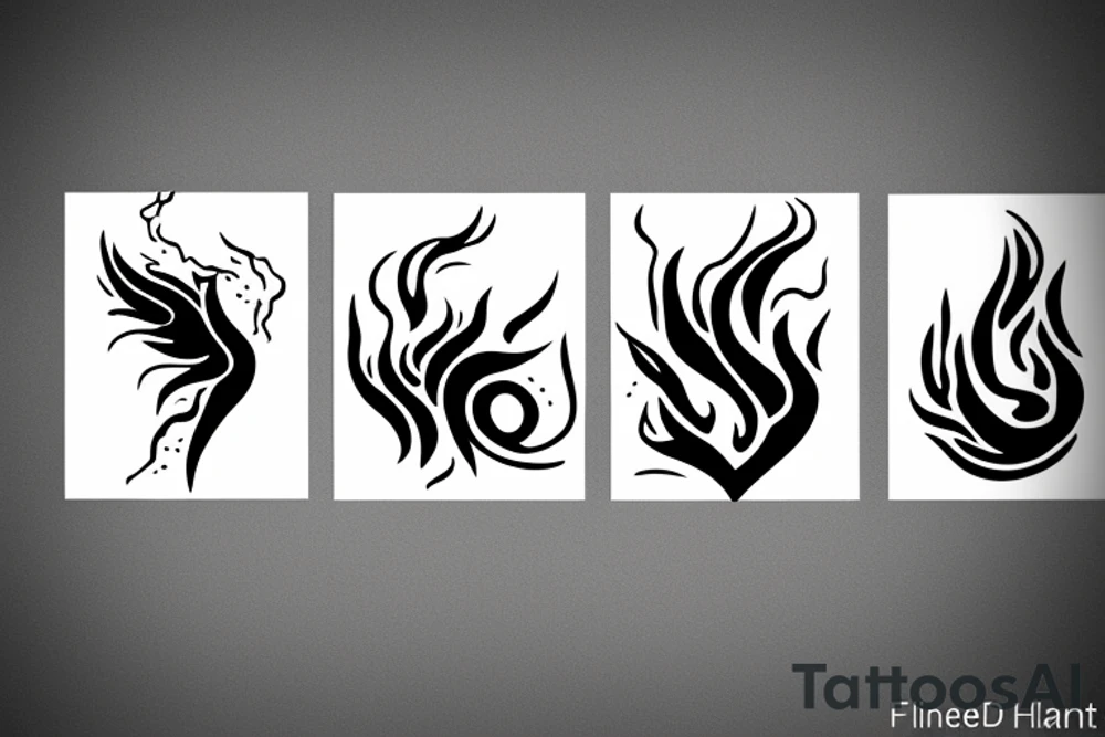 flame with heart tattoo idea