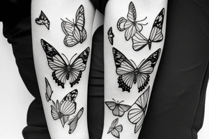 butterfly in burn tattoo idea