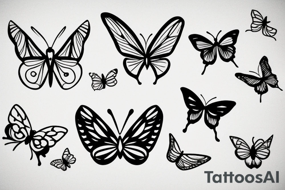 butterfly in burn tattoo idea