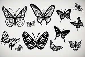 butterfly in burn tattoo idea