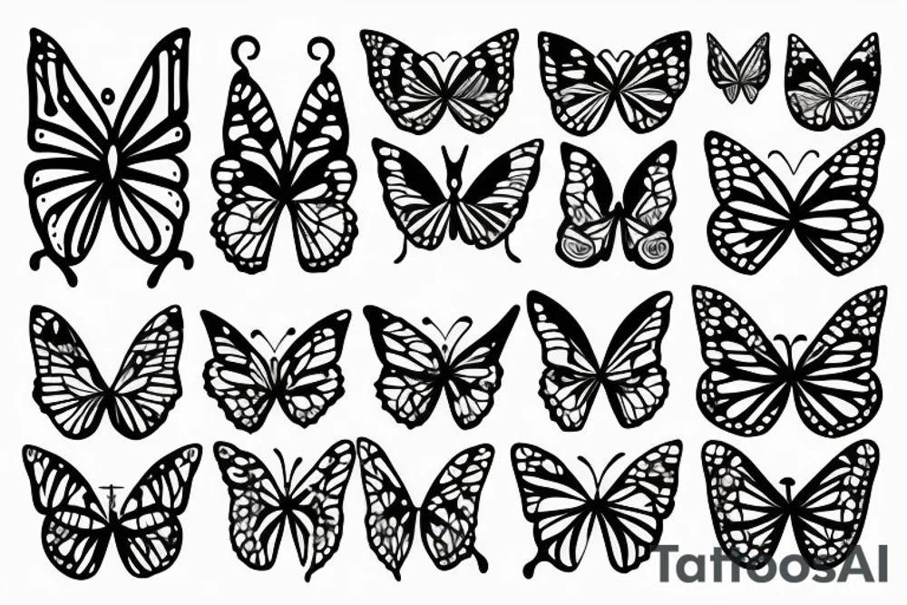 butterfly in burn tattoo idea