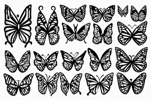 butterfly in burn tattoo idea