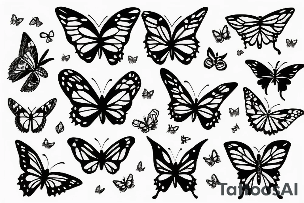 butterfly burning tattoo idea