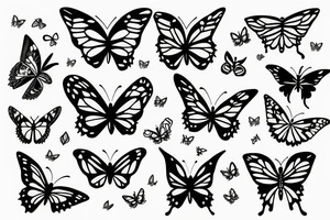 butterfly burning tattoo idea