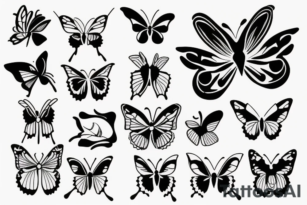 butterfly burning tattoo idea