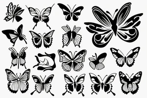 butterfly burning tattoo idea