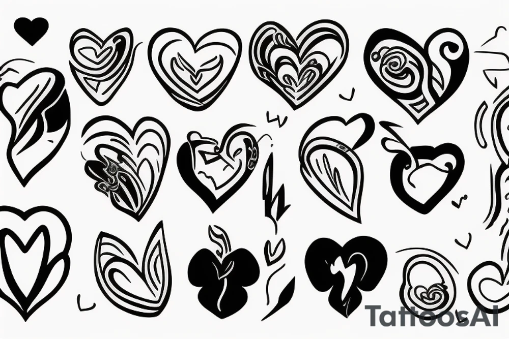 heart burning tattoo idea
