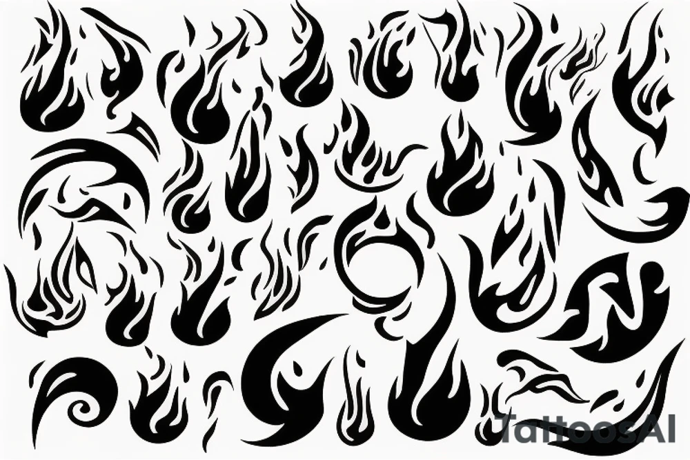 a flame tattoo idea