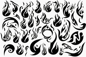 a flame tattoo idea