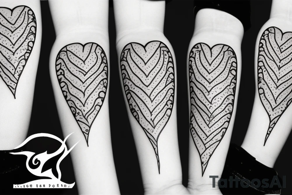 a flame with heart tattoo idea