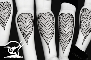 a flame with heart tattoo idea