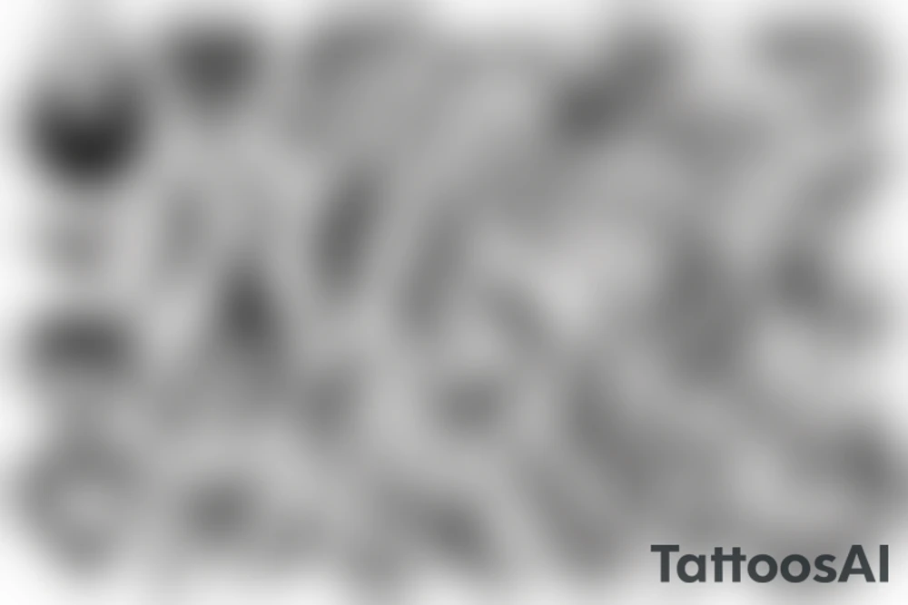 a flame with heart tattoo idea