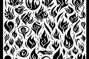 a flame with heart tattoo idea