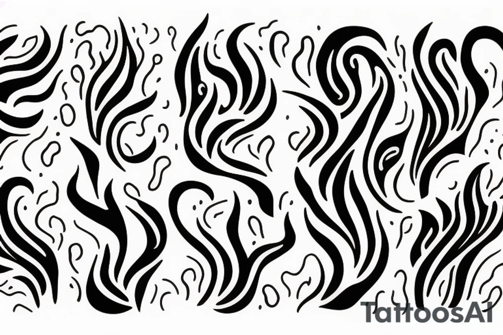 a flame with heart tattoo idea