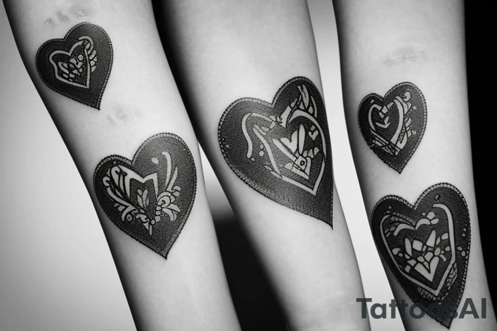 a flame with heart tattoo idea