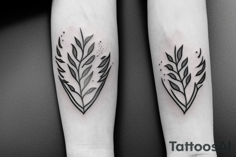 a flame with heart tattoo idea
