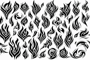 a flame with heart tattoo idea