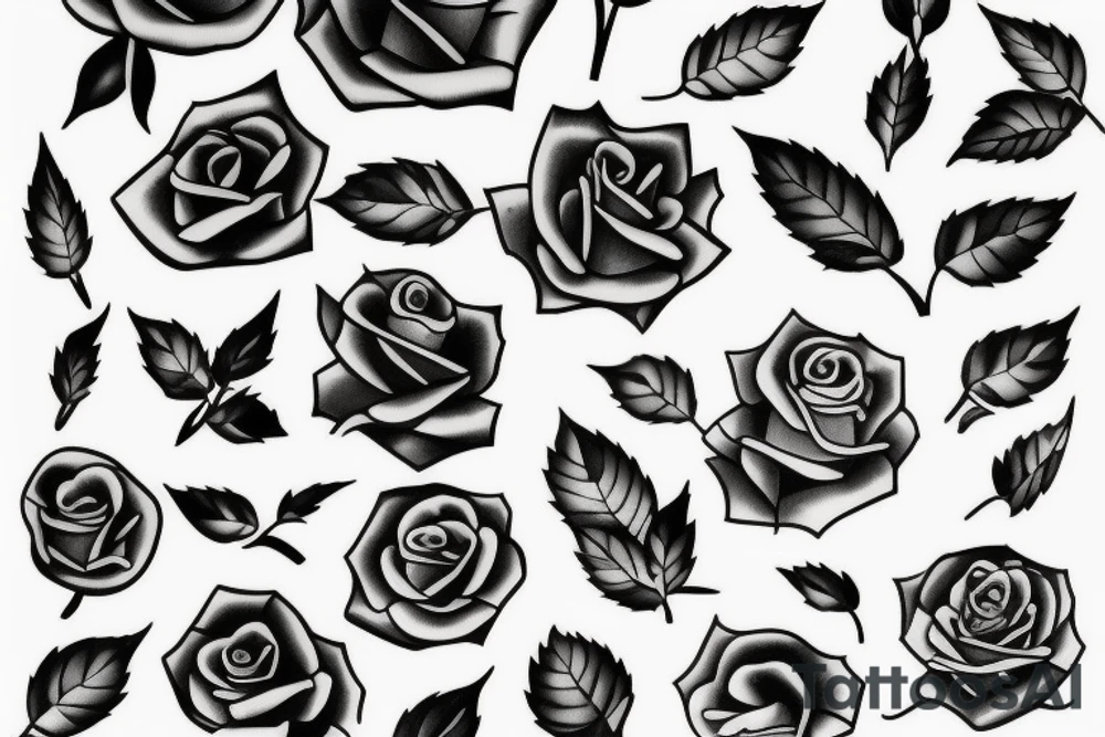 rose with thorns tattoo idea
