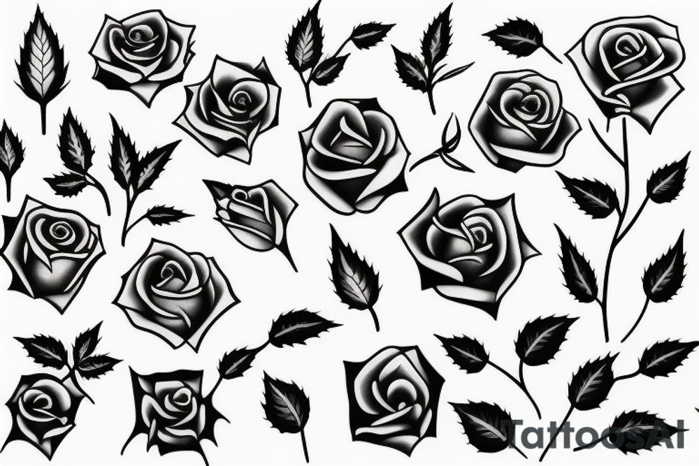 rose with thorns tattoo idea
