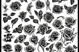 rose with thorns tattoo idea