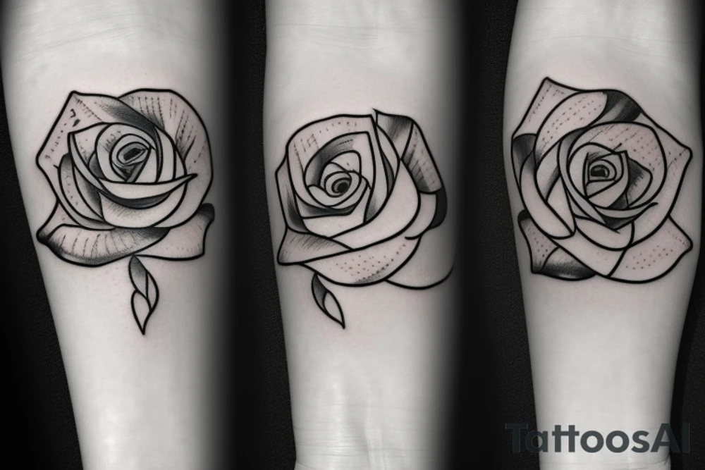 rose with thorns tattoo idea