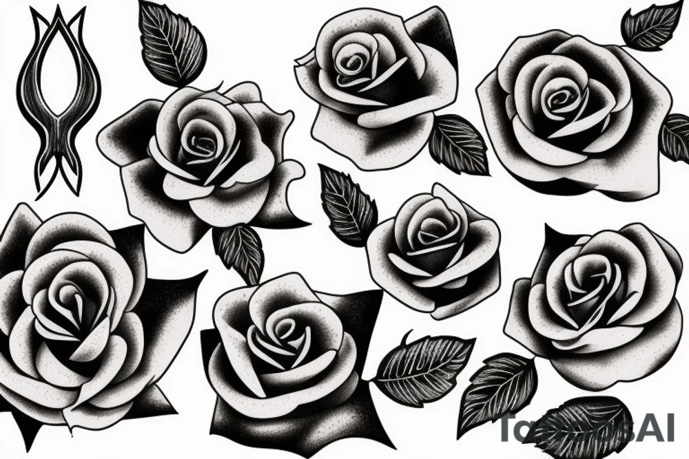 rose with thorns tattoo idea