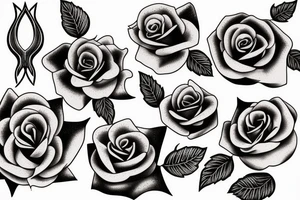 rose with thorns tattoo idea
