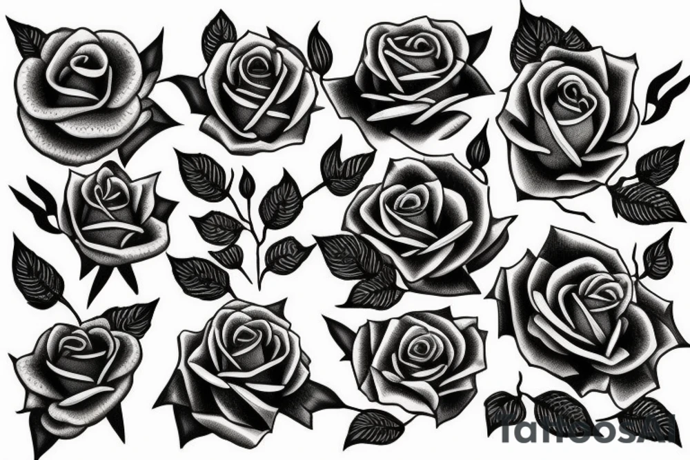 rose with thorns tattoo idea