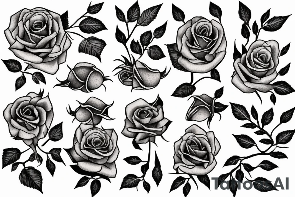 rose with thorns tattoo idea