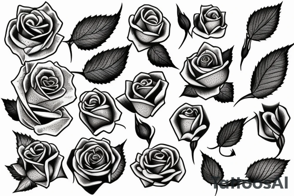 rose with thorns tattoo idea