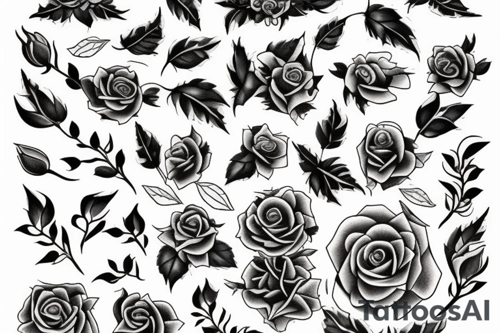 rose with thorns tattoo idea