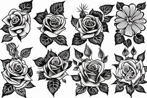 rose with thorns tattoo idea